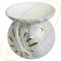 Duftlampe Marmor grau Keramik 11x11cm