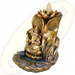 Ganesha Rückfluss-Räucherkegel (Back Flow Cones) Brunnen Gold