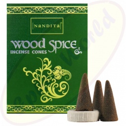 Nandita Wood Spice indische Premium Räucherkegel