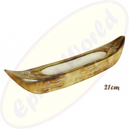 Räucherstäbchenhalter Boot weiß Holz 21cm