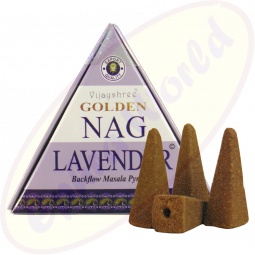 Vijayshree Golden Nag Lavender Rückflussräucherkegel