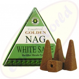 Vijayshree Golden Nag Californian White Sage Rückflussräucherkegel