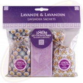 Le Chatelard 1802 Duftsäckchen Lavendel & Lavandin 2x18g & 100g Lavendel Seife Azur Blau