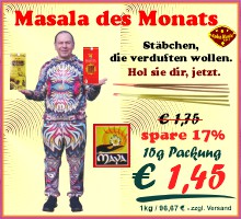 Maya Mantra und Vedam Masala Räucherstäbchen, die verduften wollen. Hol sie dir jetzt.