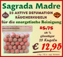 Hervoragende Wirkung für die energetische Reinigung mit extrastarker Rauchentwicklung.