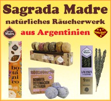 Sagrada Madre, die heilige Mutter aus Argentinien besticht mit vorzüglichen und 100% natürlichem Räucherwerk.