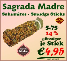Der Frühjahrsputz steht an. Sagrada Madre Smudge Sticks für positive Energie und neuen Schwung.