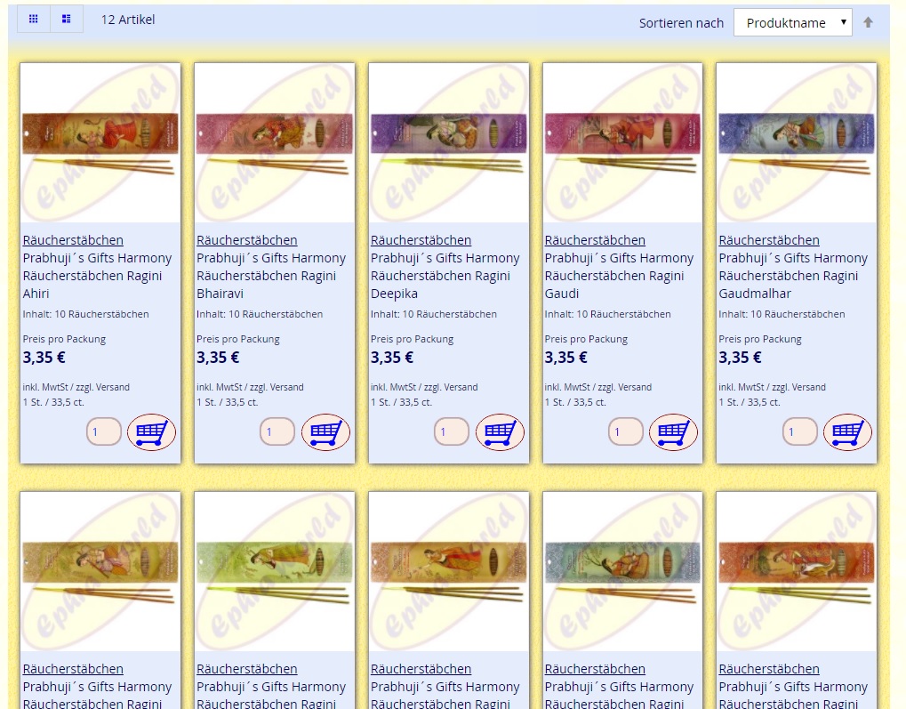 Einkaufserlebnis mit viel &Uuml;bersicht im Gitter
