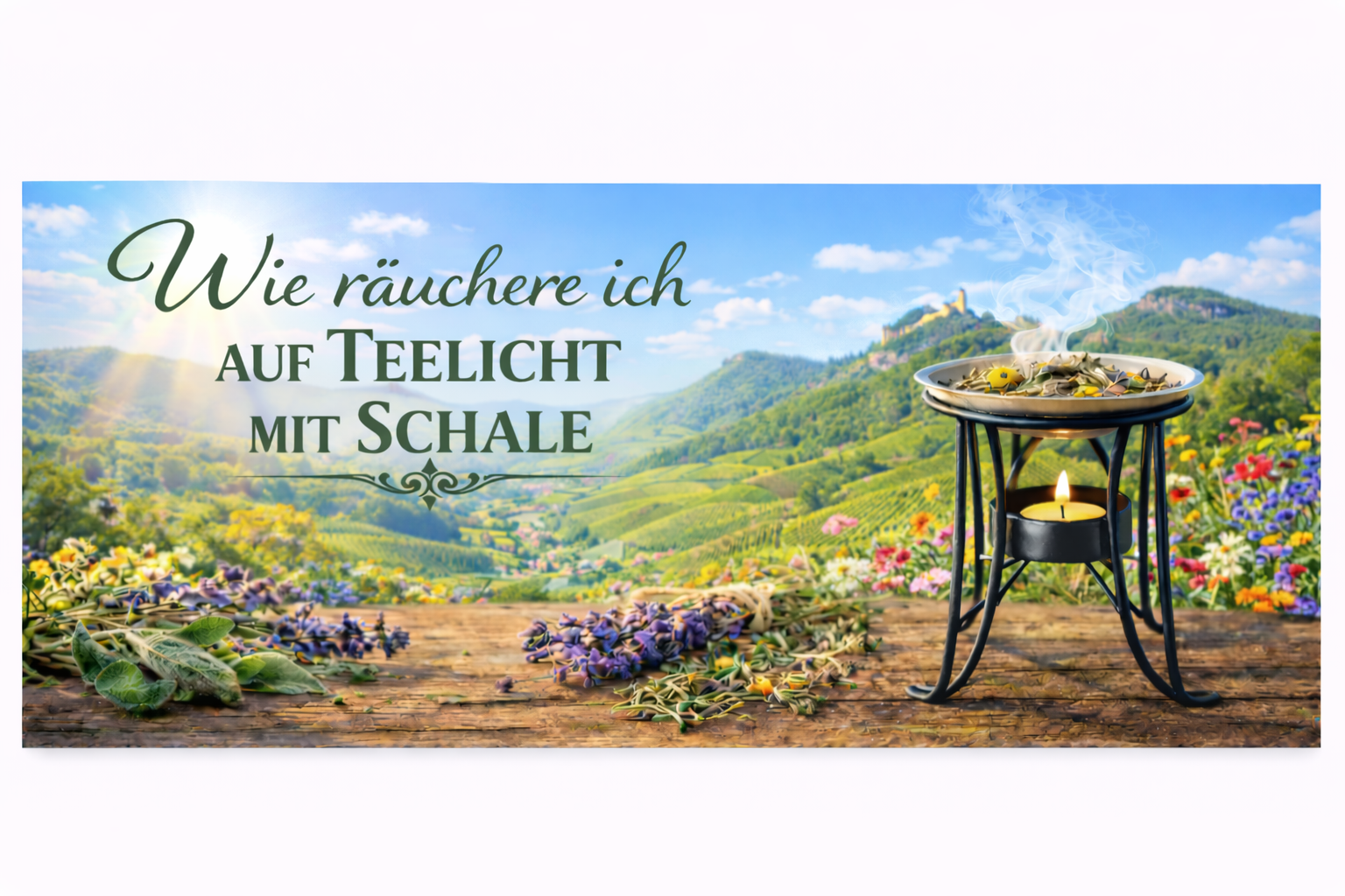 Räuchern mit Teelicht und Schale