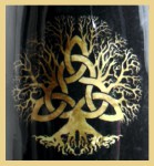 R&auml;ucherst&auml;bchenhalter Boot Holz Baum des Lebens-Motiv orange 29cm