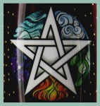 R&auml;ucherst&auml;bchenhalter Boot Metall Pentagram-Motiv bunt 26cm