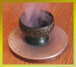 Untersetzer f&uuml;r R&auml;uchergef&auml;&szlig;e rund Silber 12,5cm